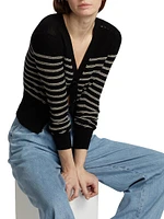 Bree Striped Wool Cardigan