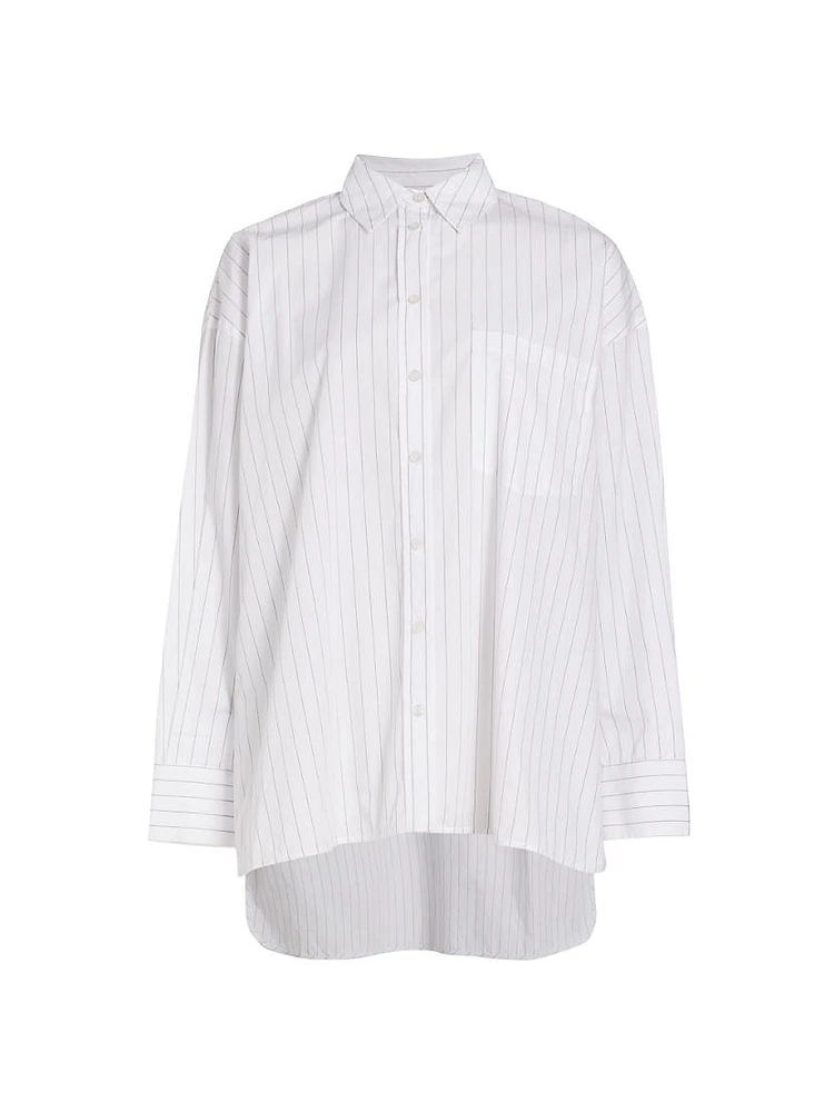 Chrissy High-Low Cotton Shirt