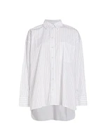 Chrissy High-Low Cotton Shirt