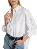 Chrissy High-Low Cotton Shirt