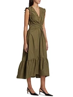 Kris Stretch Cotton Midi-Dress