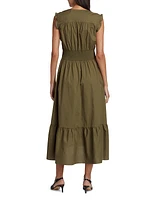 Kris Stretch Cotton Midi-Dress