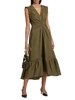 Kris Stretch Cotton Midi-Dress