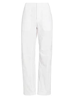 Leyton Cotton Straight-Leg Pants