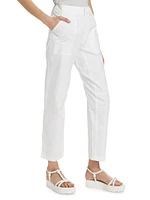 Leyton Cotton Straight-Leg Pants