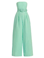 Strapless Wide-Leg Jumpsuit