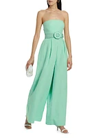 Strapless Wide-Leg Jumpsuit