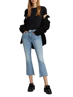 Le Crop Mini Boot-Cut Jeans