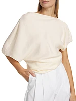 Asymmetric Fluid Satin Blouse