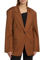 Single-Breasted Wool Blazer