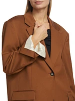 Single-Breasted Wool Blazer