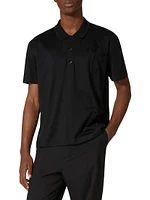 Mercerized Cotton Polo Shirt With Flower Embroidery