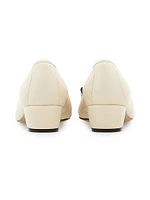 Vara Grosgrain Bow 30MM Leather Pumps