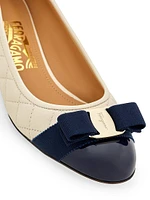 Vara Grosgrain Bow 30MM Leather Pumps