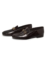 Louis Crocodile-Embossed Leather Loafers