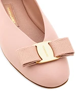 Vanna Bow-Detailed Leather Ballet Flats