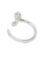 Serti Sur Vide 18K White Gold & 0.82 TCW Diamond Cuff Ring