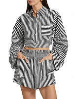 Raquel Striped Cotton Top