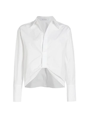 Paola Poplin Crop Shirt