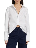 Paola Poplin Crop Shirt