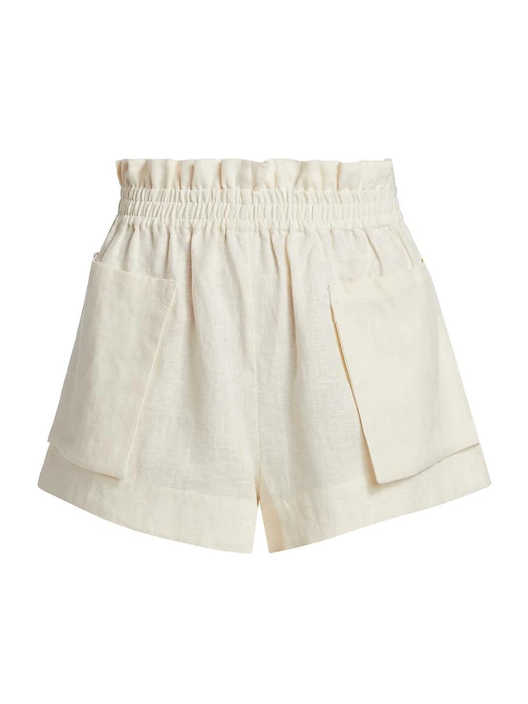 Mira Elasticized Linen Shorts