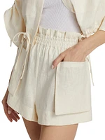 Mira Elasticized Linen Shorts