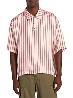 Striped Boxy Polo Shirt