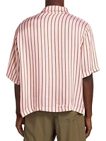 Striped Boxy Polo Shirt