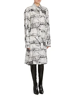 Veliero Silk Graphic Shirtdress