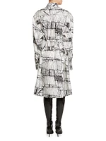 Veliero Silk Graphic Shirtdress