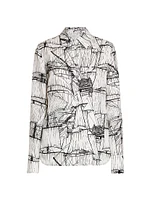 Veliero Print Silk Shirt