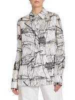 Veliero Print Silk Shirt