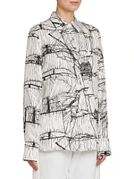 Veliero Print Silk Shirt