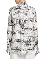 Veliero Print Silk Shirt