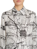 Veliero Print Silk Shirt