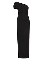 One-Shoulder Column Gown