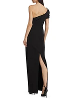 One-Shoulder Column Gown