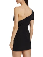 Anzo Draped Asymmetric Minidress