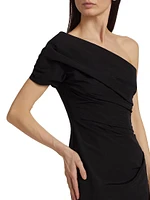 Anzo Draped Asymmetric Minidress