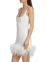 Sior Seamed Feather Minidress