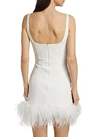 Sior Seamed Feather Minidress