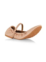 Kaddy Scalloped Leather Ballet Flats