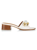 Monyca 40MM Chain-Link Leather Sandals