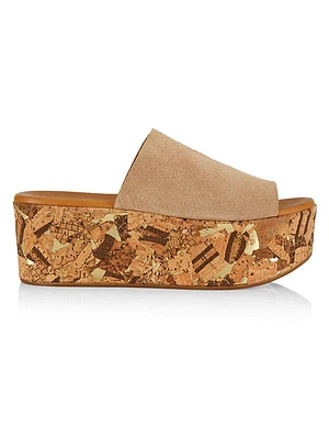 Liana 70MM Cork-Flake Suede Platform Sandals