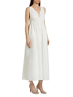 Walk About Cotton-Blend Empire-Waist Maxi Dress