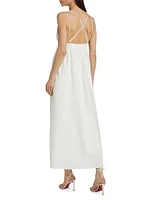 Walk About Cotton-Blend Empire-Waist Maxi Dress