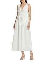 Walk About Cotton-Blend Empire-Waist Maxi Dress