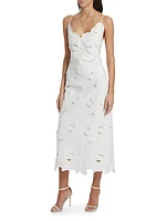 Morning Glory Embroidered Midi-Dress