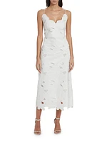 Morning Glory Embroidered Midi-Dress