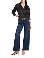 Le Slim Palazzo Wide-Leg Jeans